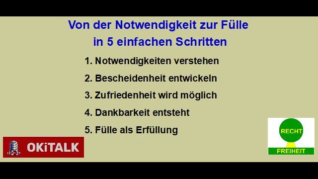 Von der Notwendigkeit zur Fülle in 5 eInfachen Schritten