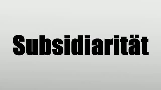 Subsidiarität