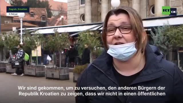 Kroatische Unternehmer -  Protest
