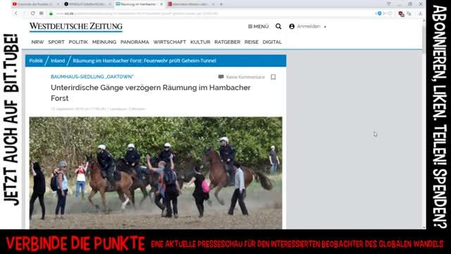 Kleiner Nachtrag zum 22.9.: Zensur, Q outet sich, Hambacher Forst, Medienstaatsvertrag