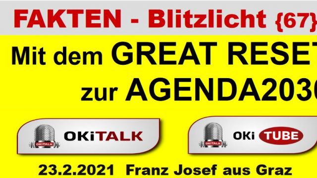 Mit dem GREAT RESET  zur AGENDA2030