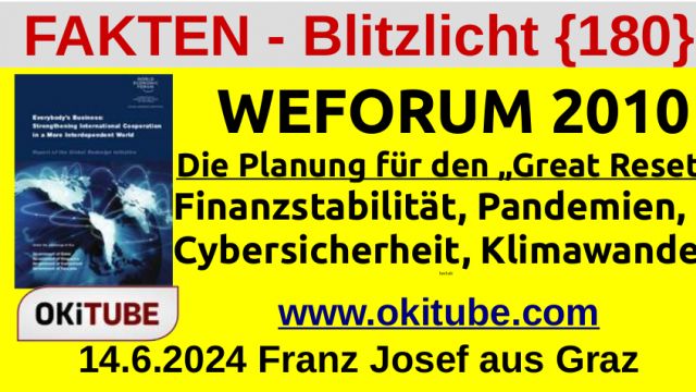 WEFORUM 2010: Die Planung für den „Great Reset“ - FAKTEN-Blitzlicht {180}