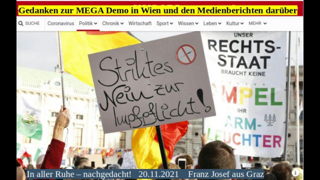 Gedanken zur MEGA Demo in Wien und den Medienberichten darüber
