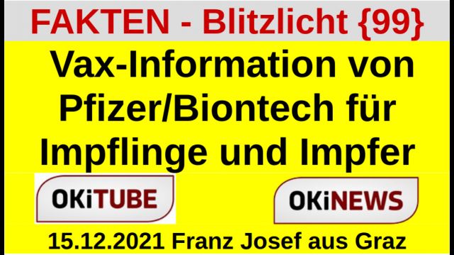 Vax-Information von Pfizer/Biontech für Impflinge und Impfer