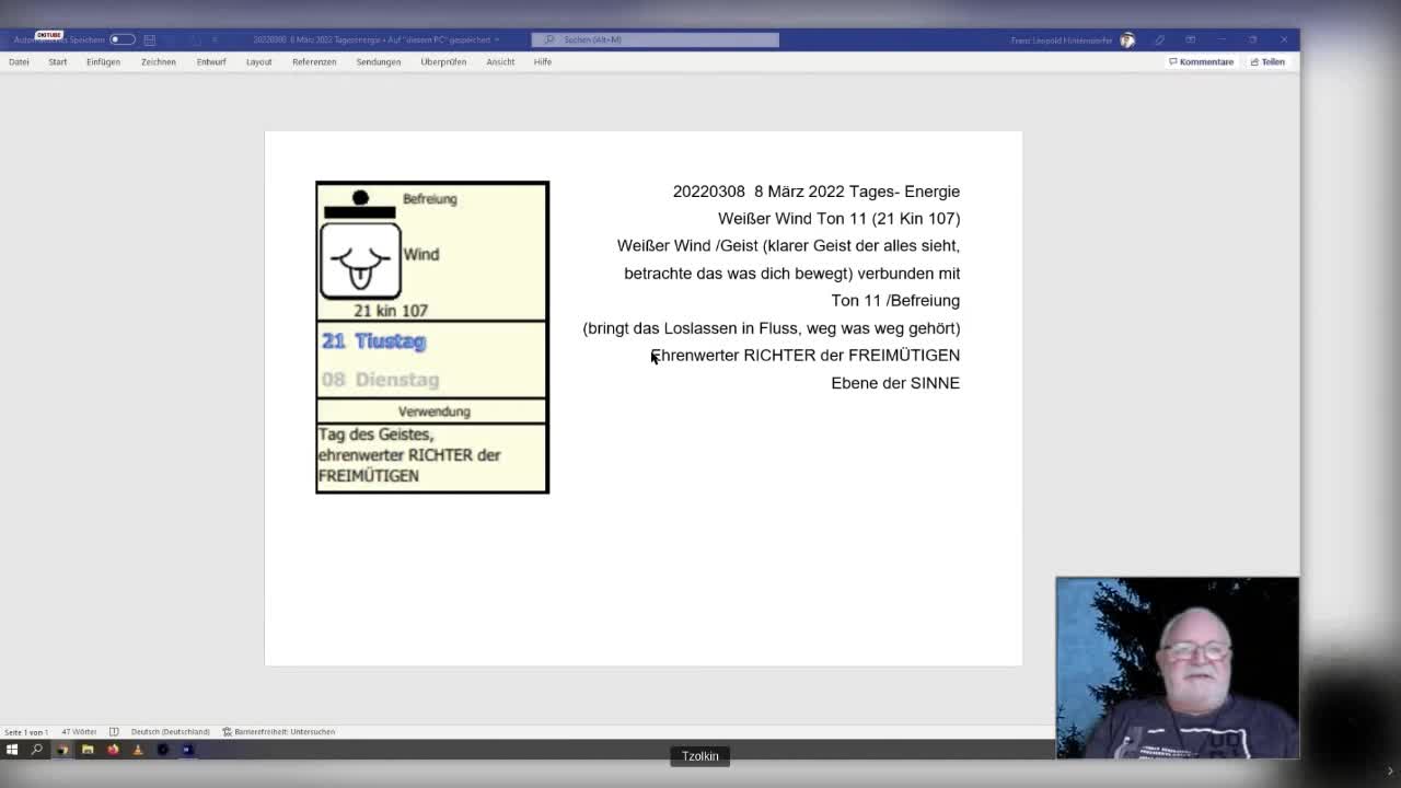 8 März 2022 Tagesenergie Weißer Wind Ton 11