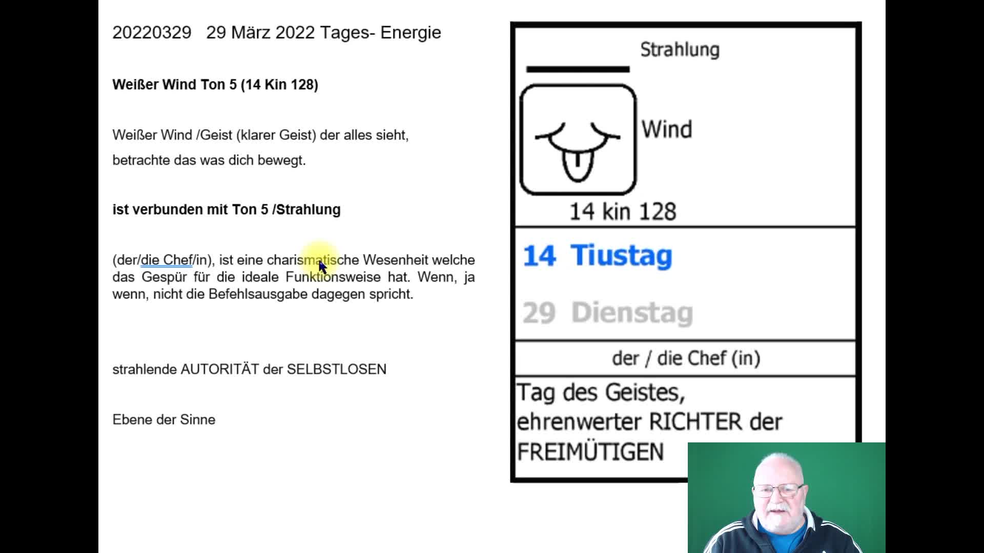 29 März 2022 Tagesenergie Weißer Wind Ton 5