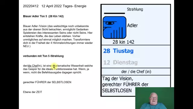 12 April 2022 Tagesenergie Blauer Adler Ton 5