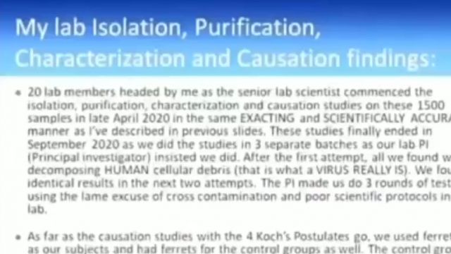 LAB CONFIRMATION OF THE LIE - THERE IS NO COVID19