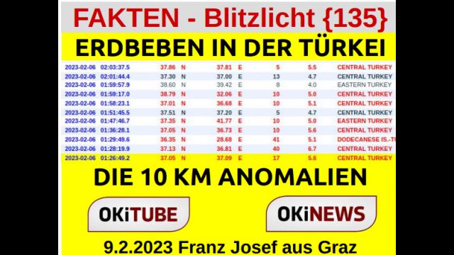 10 KM Erdbeben Anomalie in der Türkei - FAKTEN BLITZLICHT 135